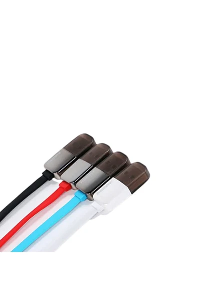 Remax Ikili Yassı 1 Metre Micro Usb Apple Lightning Şarj Data Kablosu - Resim 2