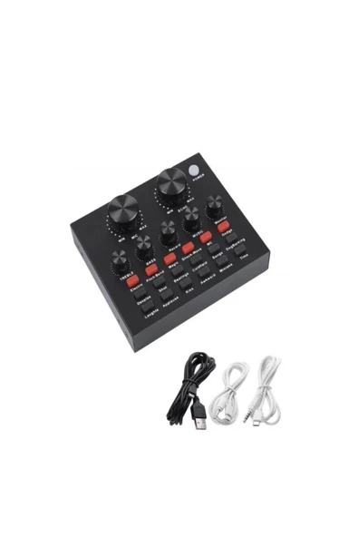 Filtreli Condenser Mikrofon Ses Kartı Stand Set - Resim 3