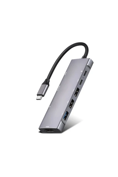 9in1 Macbook Matebook Usb 3.0 Kart Okuyucu Hdmi 4k@30hz Type-c Çevirici ürün görseli 1
