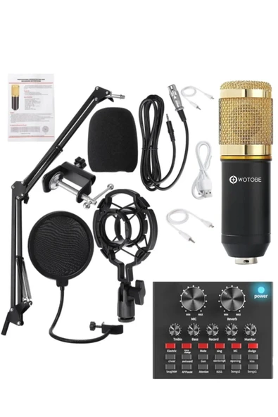 Filtreli Condenser Mikrofon Ses Kartı Stand Set ürün görseli 1