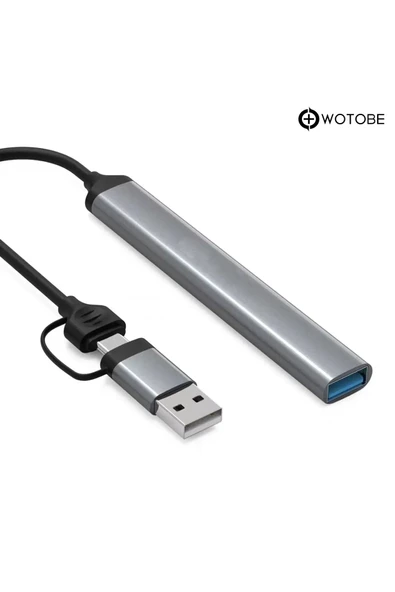 5'i 1 Arada USB-C USB-A USB 2.0/3.0 SD TF Dönüştürücü Hub ürün görseli 1