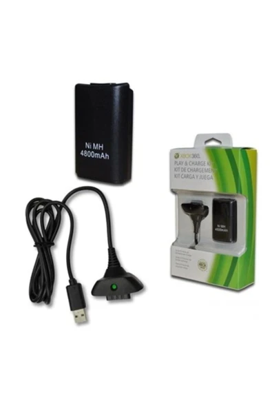 Xbox 360 Uyumlu Joystick Kol Şarj Kiti Batarja Usb Kablosu Ile Birlikte ürün görseli 1
