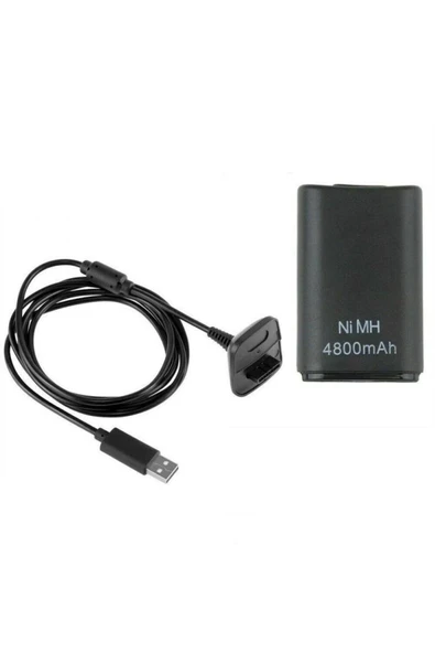 Xbox 360 Kontroller Için 4800 Mah Şarjlı Nı-mh Pil Ve Kablo Seti ürün görseli 1