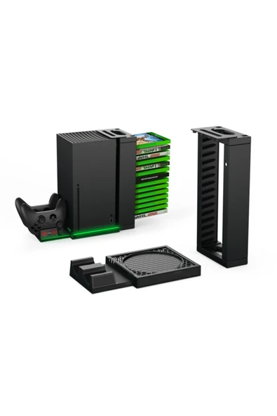 Tyx-0667 Xbox Series X Oyun Hazneli Fanlı Led Göstergeli Şarj Stand ürün görseli 1