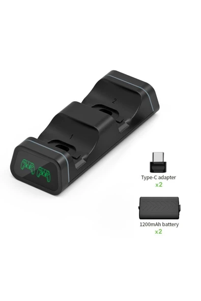 Xbox Series S X Oyun Kolu Dock Wireless Controller Şarj Istasyonu Göstergeli 1200 Mah ürün görseli 1