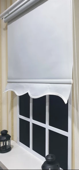 StorBurada Düz Gri Stor Perde Etek Dilimli STB--5321  Gri 150 x 260 ürün görseli 1