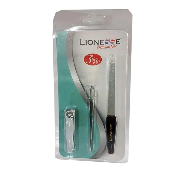 Tarko Lionesse 5110 ( Tırnak Makası+Cımbız+Törpü ) 3'Lü Set ürün görseli 1