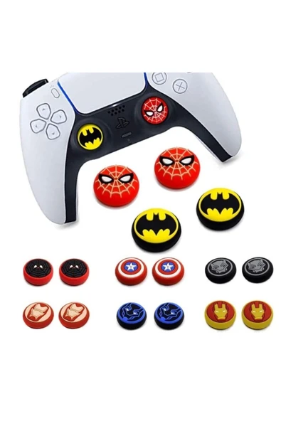Desenli Ps5/ps4/ps3 Analog Koruyucu Silikon Pad Süperman ürün görseli 1
