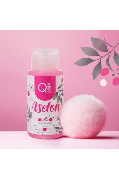 Qiwomen Besleyici Oje Çıkarıcı Pompalı Aseton 200ml ürün görseli 1