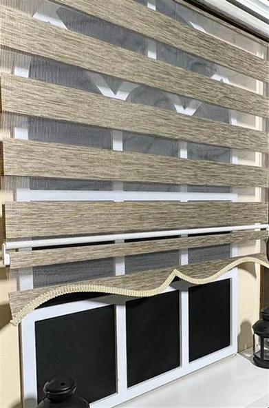 StorBurada Bambu Zebra Stor Perde Kahverengi Alüminyum Kasalı Z-STB400V05  Kahverengi 70 x 200 ürün görseli 1
