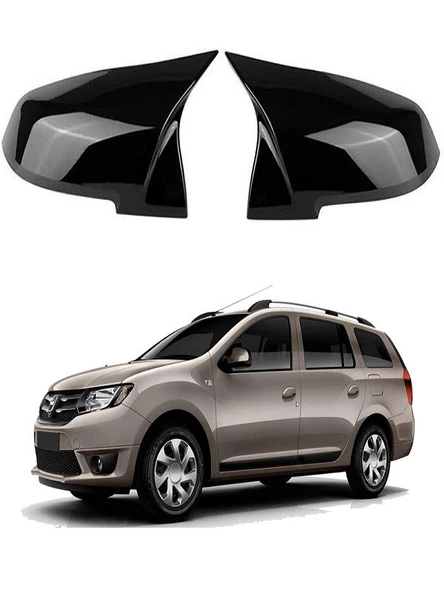 Dacia Logan 2013- Araca Özel Batman Yarasa Ayna Kapağı Pianoblack ürün görseli 1