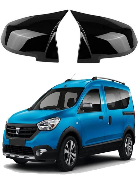 Dacia Dokker Araca Özel Batman Yarasa Ayna Kapağı Pianoblack ürün görseli 1