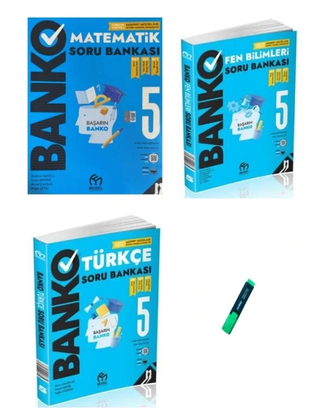 5. Sınıf Banko Serisi Matematik Türkçe ve Fen 3lü Set Soru Bankası ürün görseli 1