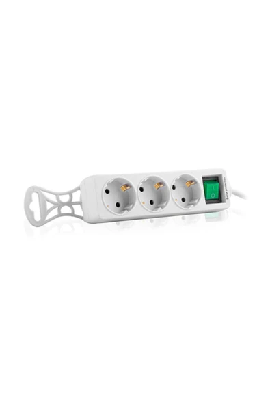 S-link SPG-F03 1.5m 306 Joule Flat Soket 3G1.0mm Tam Bakır 3lü Akım Korumalı Sİyah Priz Çoklayıcı ürün görseli 1