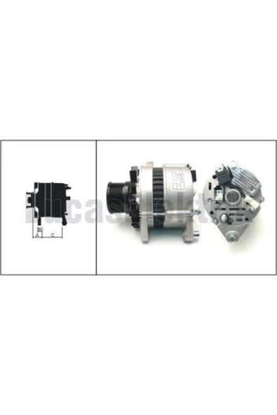 LUCAS ALTERNATOR 12V 80A TURK TRAKTOR 8 KANAL - LUCAS 619 204 68 ürün görseli 1