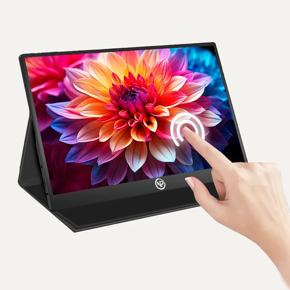 NPO NPM6T 15.6" IPS FHD 5ms 60Hz Type-C Telefon&Oyun Konsolu Uyumlu Dokunmatik Taşınabilir Monitör ürün görseli 1
