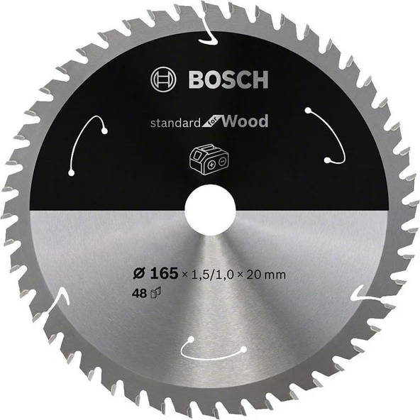 BOSCH 165 x 1,5 x 20 mm 48 Diş Ahşap Elmas Daire Testere Bıçağı ürün görseli 1