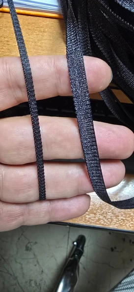 DÜZ İP PERDE 0.80 mm ANTRASİT RENK 300 Cm En 280 Cm Boy HAZIR YASSI KALIN ŞERİT İP PERDE ürün görseli 1