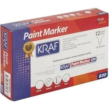 KRAF PAINT MARKER BEYAZ 12 LI KUTU (830) ürün görseli 1