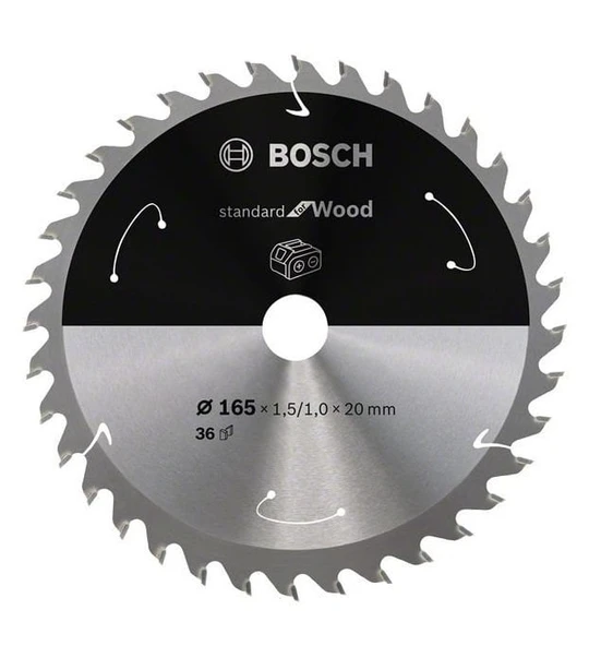 BOSCH 165 x 1,5 x 20 mm 36 Diş Ahşap Elmas Daire Testere Bıçağı ürün görseli 1