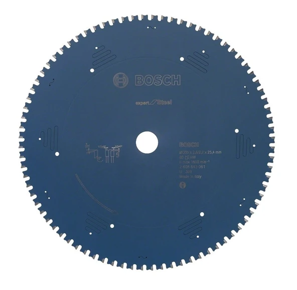 BOSCH Expert Metal 305x2.6x25.4 mm 60 Diş Elmas Uçlu Metal Kesme Daire Testeresi (2608643060) ürün görseli 1