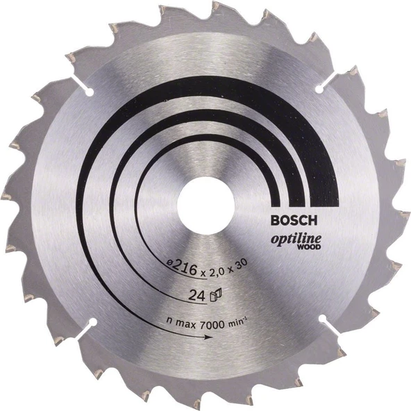 BOSCH Optiline Wood 216 mm 24 Diş Ahşap Elmas Daire Testere ürün görseli 1