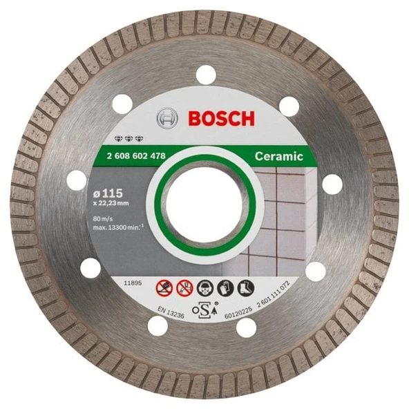 BOSCH Porselen-Seramik İçin Elmas Testere 115 mm (Temiz Kesim İçin) ürün görseli 1