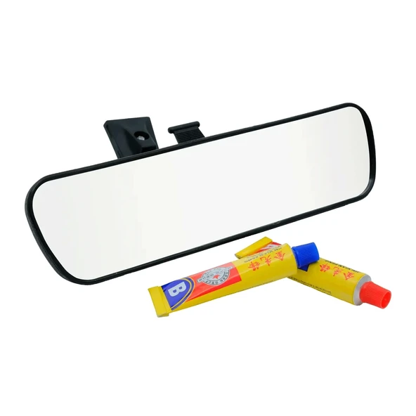 İç Dikiz Aynası-5cm x 21cm-Cam Yapıştırıcılı-Metal Bacaklı ürün görseli 1