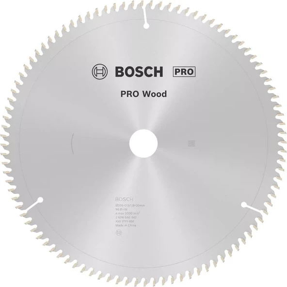 BOSCH 305x30x2,5 mm 96 Diş PRO Wood Ahşap Elmas Daire Testere Bıçağı(2608640442) ürün görseli 1