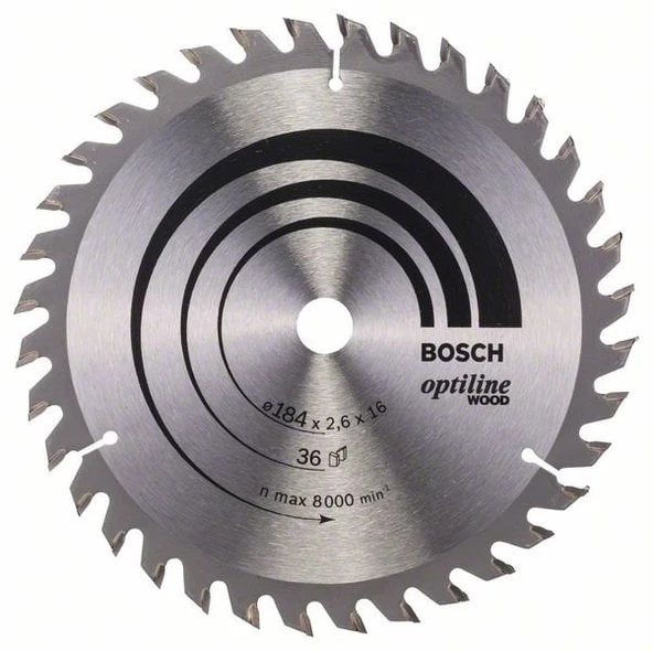 BOSCH Optiline Wood 184 mm 36 Diş Ahşap Daire Testere Bıçağı ürün görseli 1