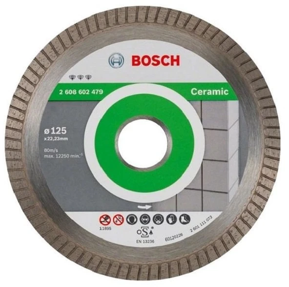 BOSCH Porselen-Seramik İçin Elmas Testere 125 mm (Temiz Kesim İçin) ürün görseli 1