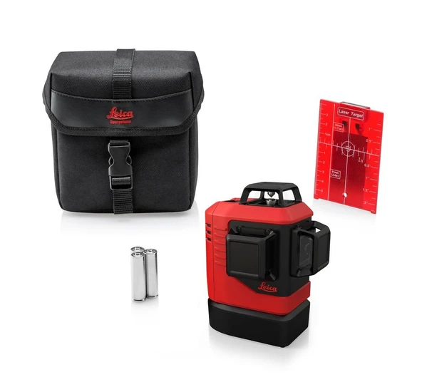 LEICA LINO L6Rs 3 Eksen 360 Derece Çapraz Çizgili Kırmızı Lazer Terazi ürün görseli 1