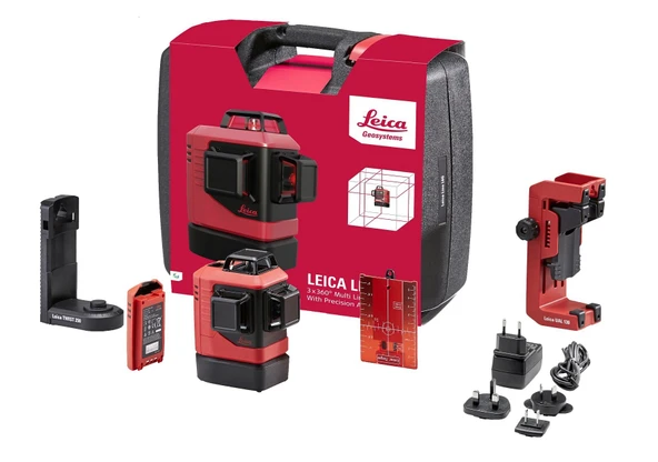 LEICA LINO L6R 3 Eksen 360 Derece Çapraz Çizgili Şarjlı Kırmızı Lazer Terazi ürün görseli 1