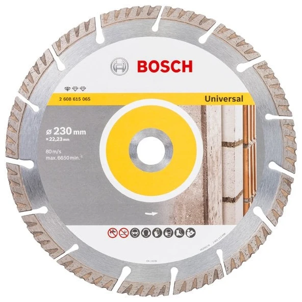 BOSCH 230 mm Universal Beton-Yapı Malzemeleri için Elmas Testere ürün görseli 1