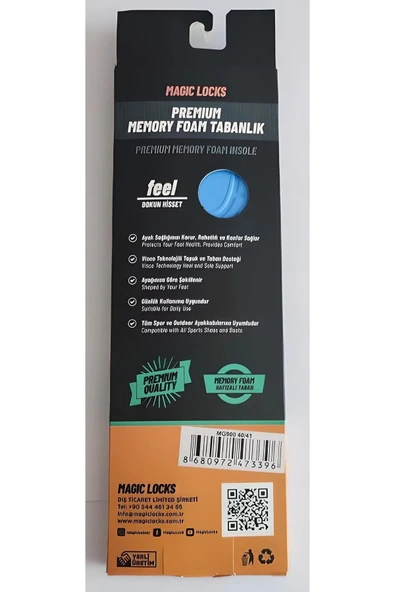 Magic Locks MG900 Unisex Memory Foam Taban - Resim 4