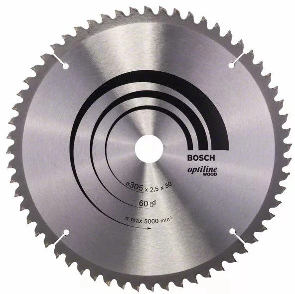 BOSCH Optiline Wood 305 mm 60 Diş Ahşap Daire Testere Bıçağı ürün görseli 1