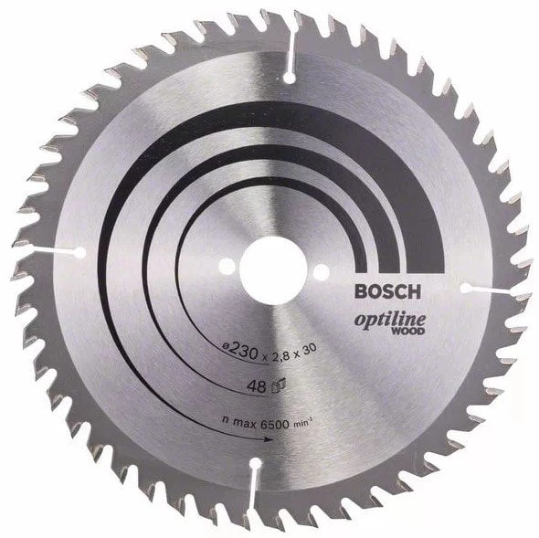 BOSCH Optiline Wood 230 mm 48 Diş Ahşap Daire Testere Bıçağı ürün görseli 1
