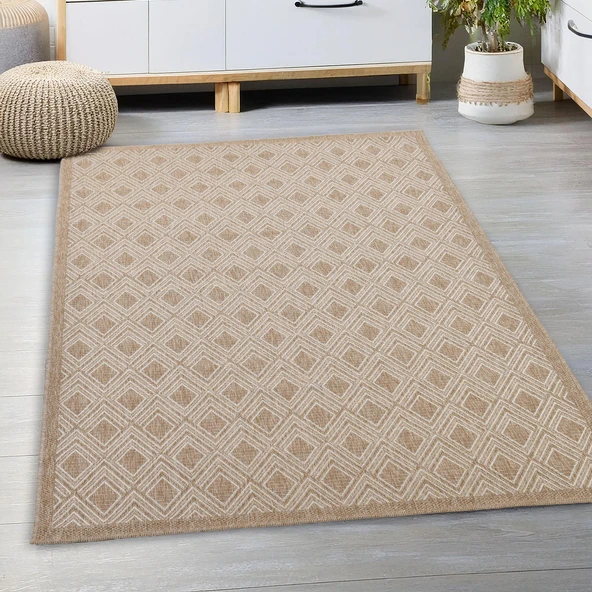 Avanos Modern Sisal Jüt Toz Vermez Balkon Bahçe Mutfak Dokuma Halı Kilim ürün görseli 1