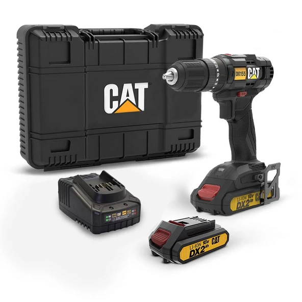 CAT DX155.1 18Volt/2.0Ah Li-ion Çift Akülü Profesyonel Şarjlı Darbeli Matkap ürün görseli 1