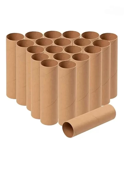 10 Adet Rulo Kargo Tüpü 45 Cm Uzunluk 8 Cm Çap Silindir Kutu Karton Masura Kedi Tırmalama İçin Kutu ürün görseli 1