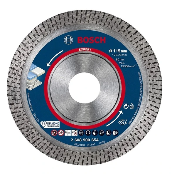 BOSCH EXPERT Porselen-Seramik Elmas Testere 115 mm (Temiz Kesim İçin) ürün görseli 1