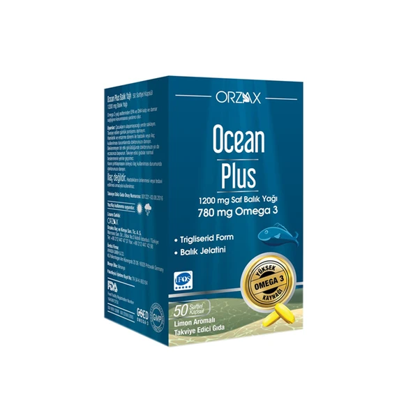Ocean Plus 1200 mg Balık Yağı 50 Kapsül ürün görseli 1