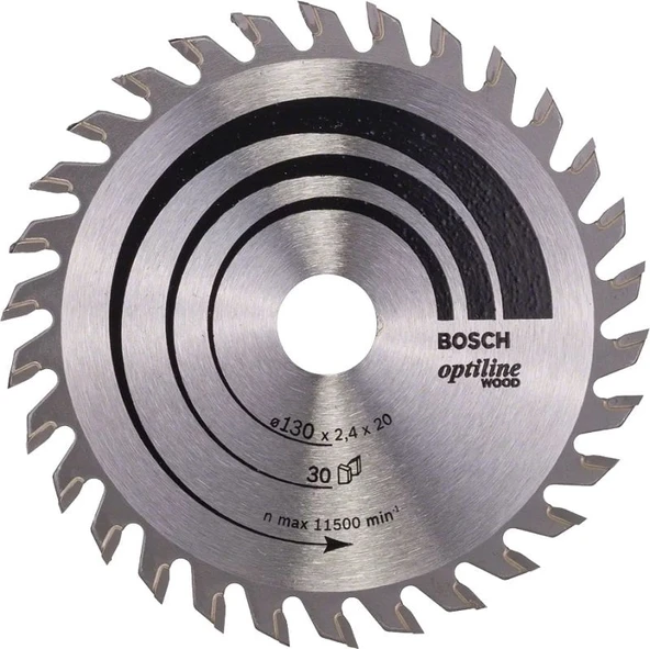 BOSCH Optiline Wood  130x20 mm 30 Diş Ahşap Daire Testere Bıçağı ürün görseli 1