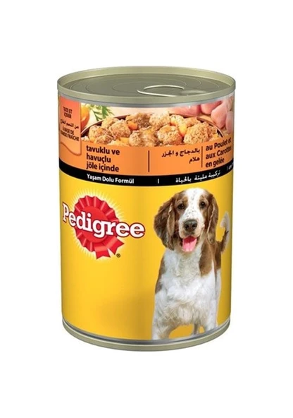 Pedigree Tavuklu ve Havuçlu Konserve Yetişkin Köpek Maması 6 x 400 G ürün görseli 1