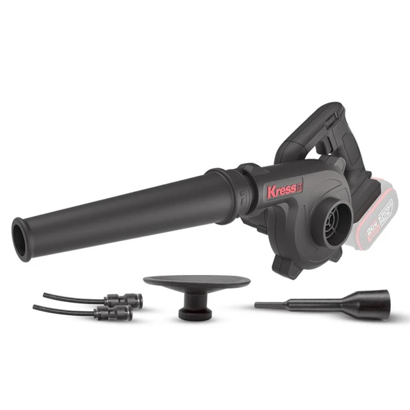 Kress KUF30.9 20Volt Profesyonel Devir Ayarlı Üfleyici + 5 Parça Aksesuar (Akü Dahil Değildir) ürün görseli 1