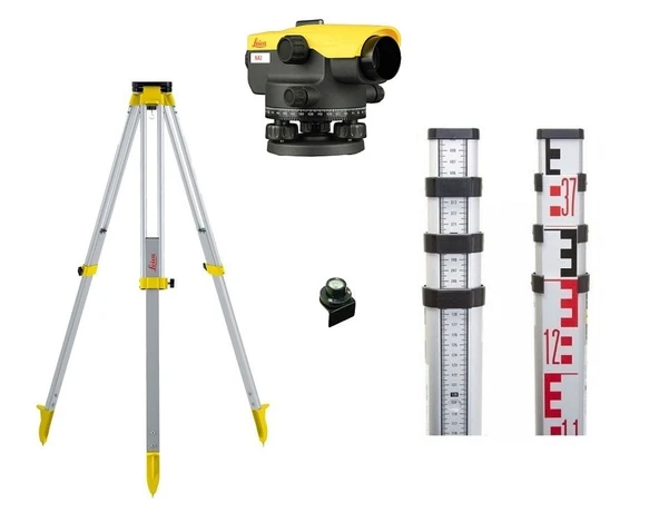 LEICA NA520 Optik Nivo Seti Tripod+5 m Mira (20x) ürün görseli 1