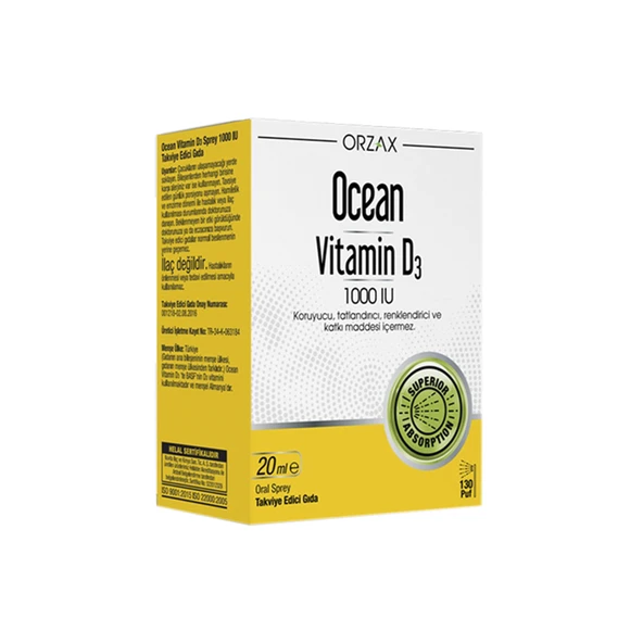 Ocean Vitamin D3 1000 lU Sprey 20 ml ürün görseli 1