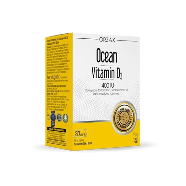 Ocean Vitamin D3 400 lU Sprey 20 ml ürün görseli 1