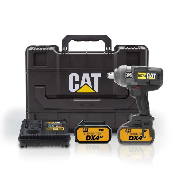 CAT DX73 18Volt 4.0 Ah. Çift Akülü 1700/2100Nm Kömürsüz Profesyonel Şarjlı Somun Sıkma ürün görseli 1