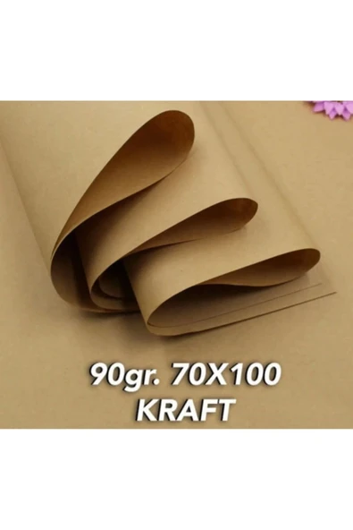 25 Adet Kalın Kraft Kağıt 70x100 Cm Kahverengi Ambalaj Kağıdı Çeyiz Paketleme Koli Kağıdı 90 gr ürün görseli 1